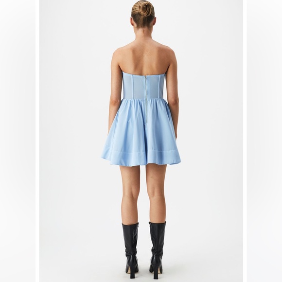 BARDOT Hart Corset Mini Dress Strapless Artic Blue Women’s Size 8 BRAND NEW - Picture 2 of 16